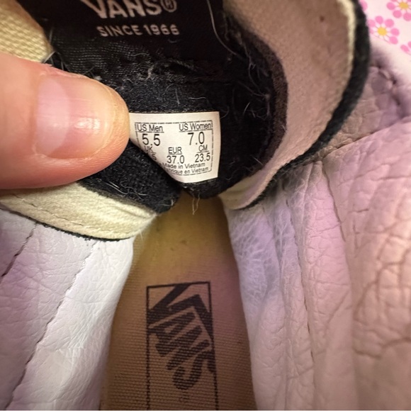 Vans Sk8-Hi Checkerboard Butterfly Sneakers Women’s 7 / Men’s 5.5 Black - Picture 5 of 5